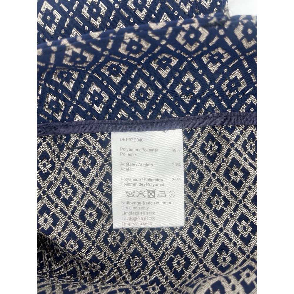 Gerard Darel Paris Andra Geometric‎ Print Trousers Navy White Size 42 - Picture 4 of 11
